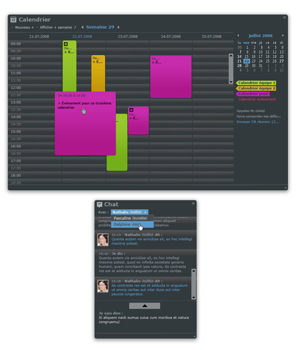 exemples de design d'application